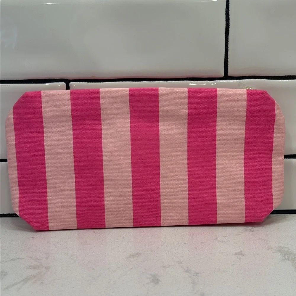 Estee Lauder Vibrant Pink Seahorse Coastal Beach Multicolor Cosmetic Bag NWOT‎